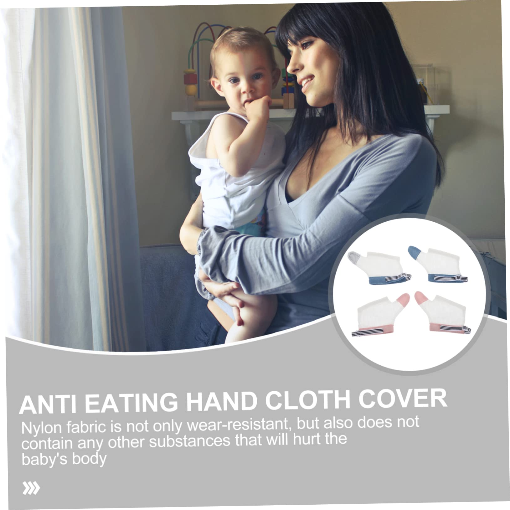 Produktbild von Beavorty 1paar Daumenlutschen Stopper Handschuhe Effektiver Finger Saugschutz Für Neugeborene Atmungsaktives Material Hautfreundlich Hilft Beim Abgewöhnen Von Finger Und Daumenlutschen