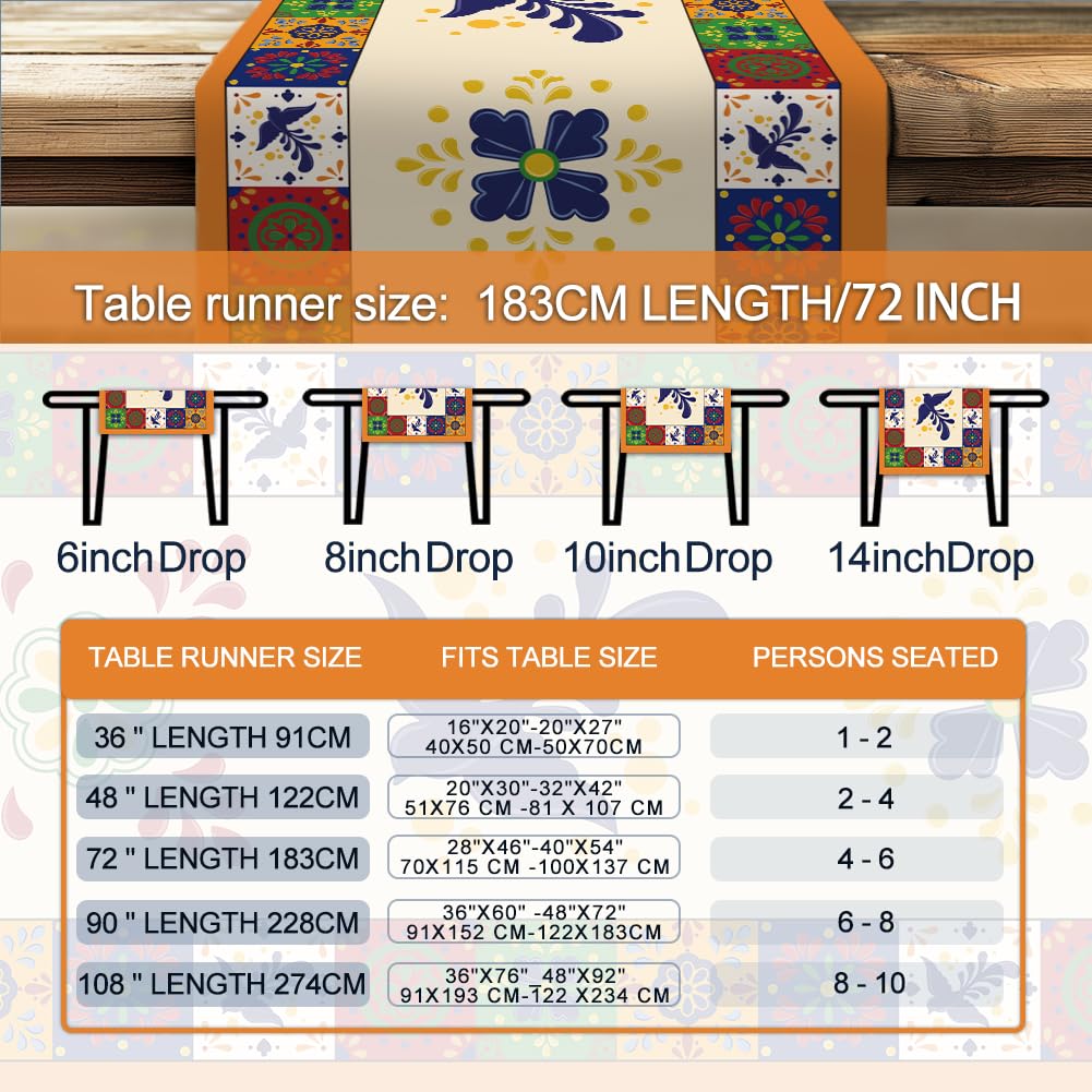NBEADS Floral Bird Table Runner - Image 3