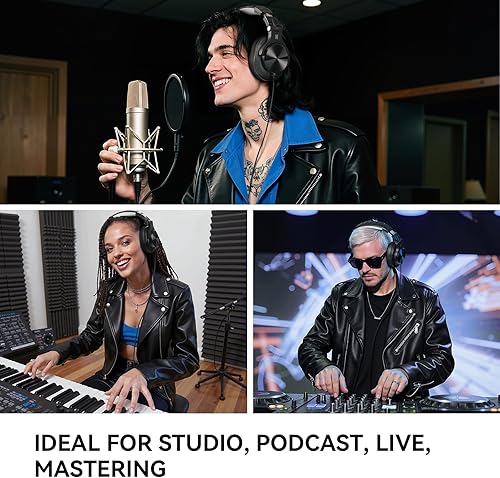 Miniatura 5 de OneOdio A71D - Auriculares con cable de diadema, auriculares de monitor de estudio, auriculares estéreo de DJ de alta resolución con diseño