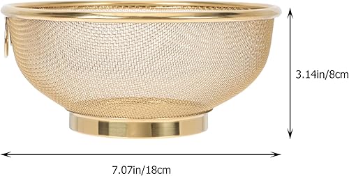 Miniatura 2 de Colador de malla fina, filtro de aceite de acero inoxidable de 7.1 pulgadas, separador de escoria para pasta, verduras, frutas, cocina y drenaje de