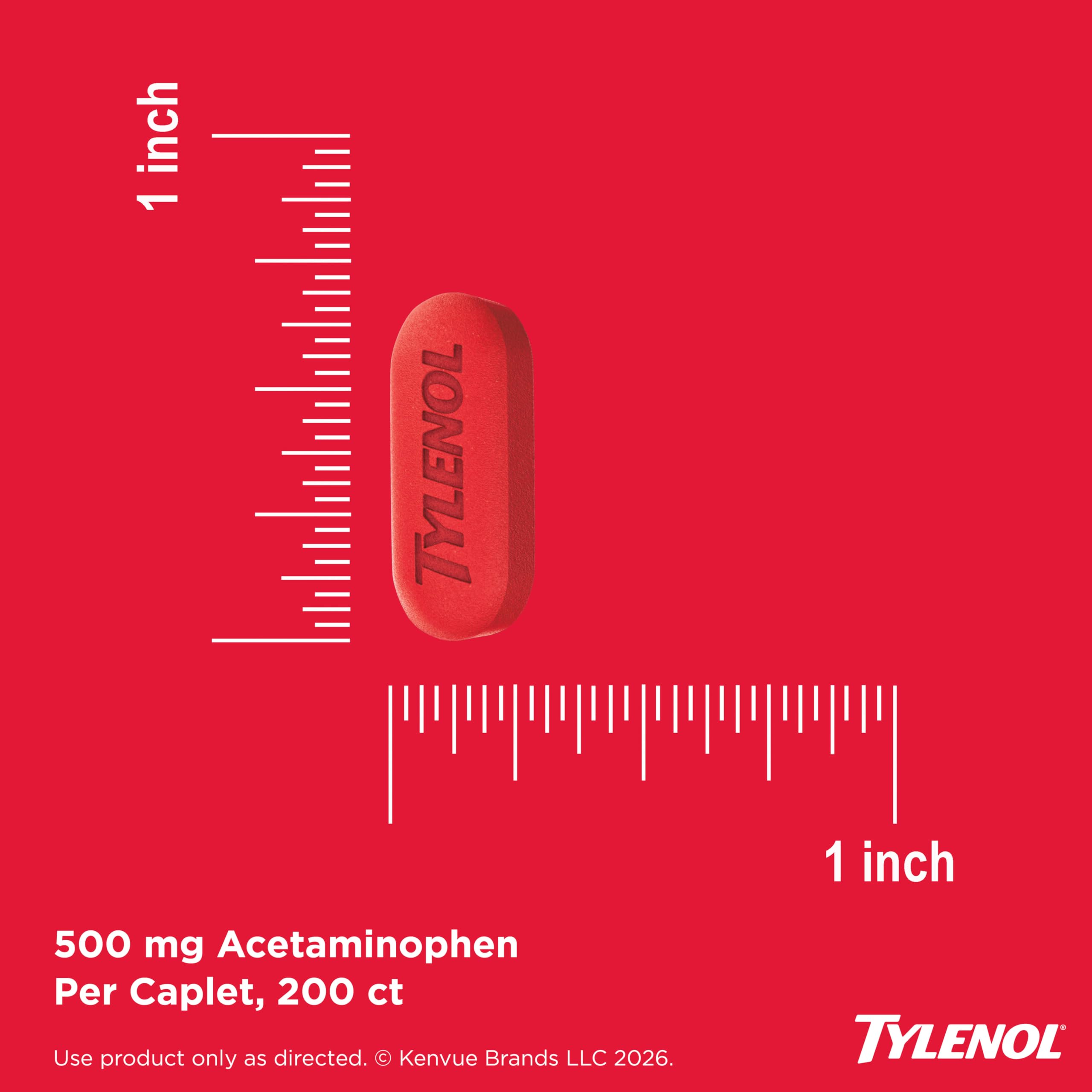 Tylenol Extra Strength Easy to Swallow Acetaminophen Caplets, 200 ct — Amazon image 5
