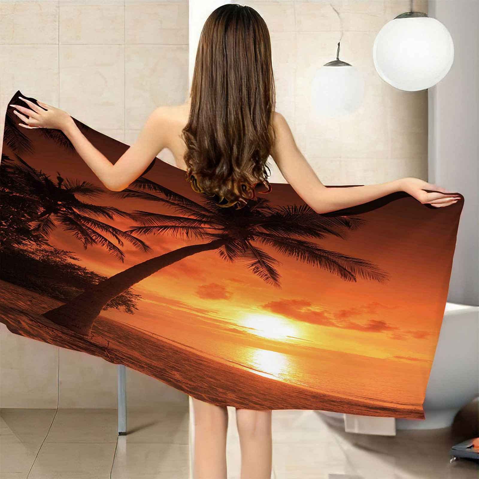 Telo Da Mare 3D Spiaggia Gialla Stampato Asciugamano Da Spiaggia 150x200cm Asciugamano Microfibra Grande Antisabbia Leggero Telo Mare Per Sport Piscina Viaggi In Famiglia Vacanze