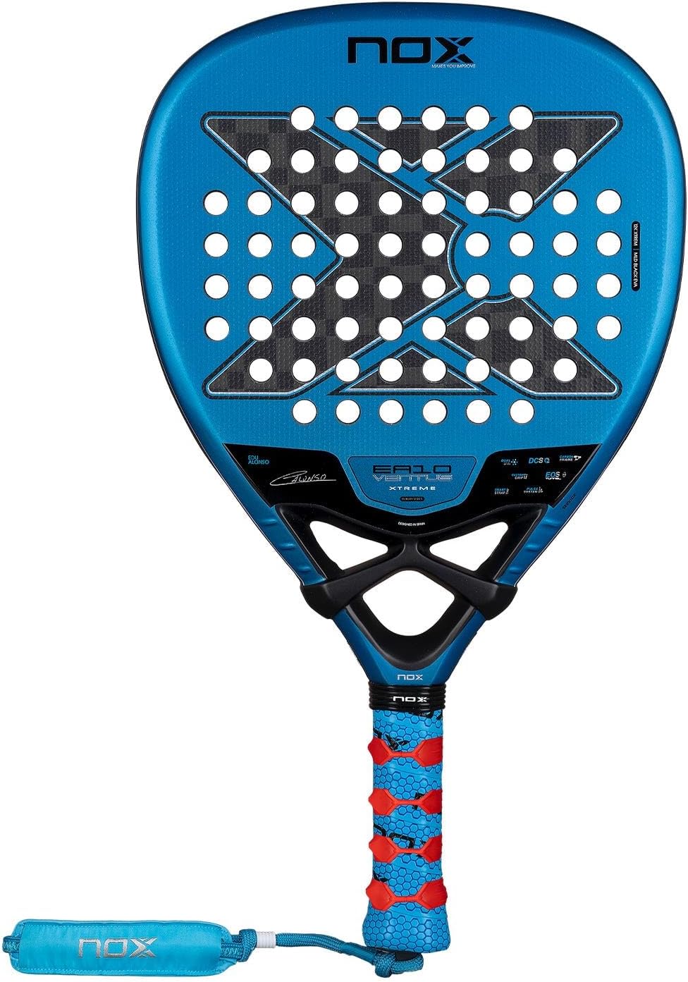 Nox Edu Alonso EA10 Ventus Attack 12K Xtrem Padel Racquet - Blue/Black
