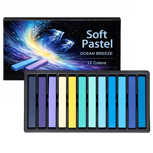 Soft Pastels Set, Square Chalk Pastel Sticks, Assorted Colors for