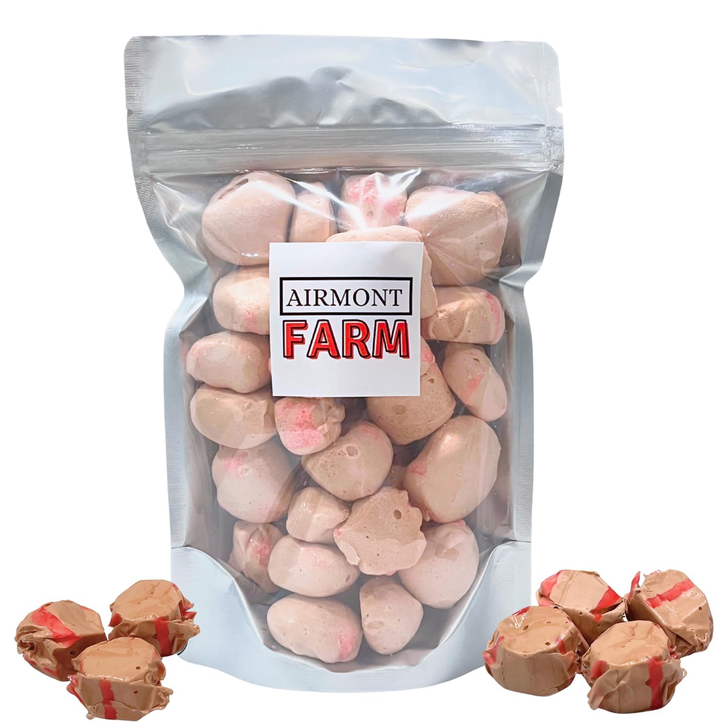 Freeze-Dried Candy Salt Water Taffy 2 oz - Cut To Bite Sized Pieces - Ships In Box - Deliciously Crunchy, Intense Flavor, Lightweight Snack (Cherry Cola)
