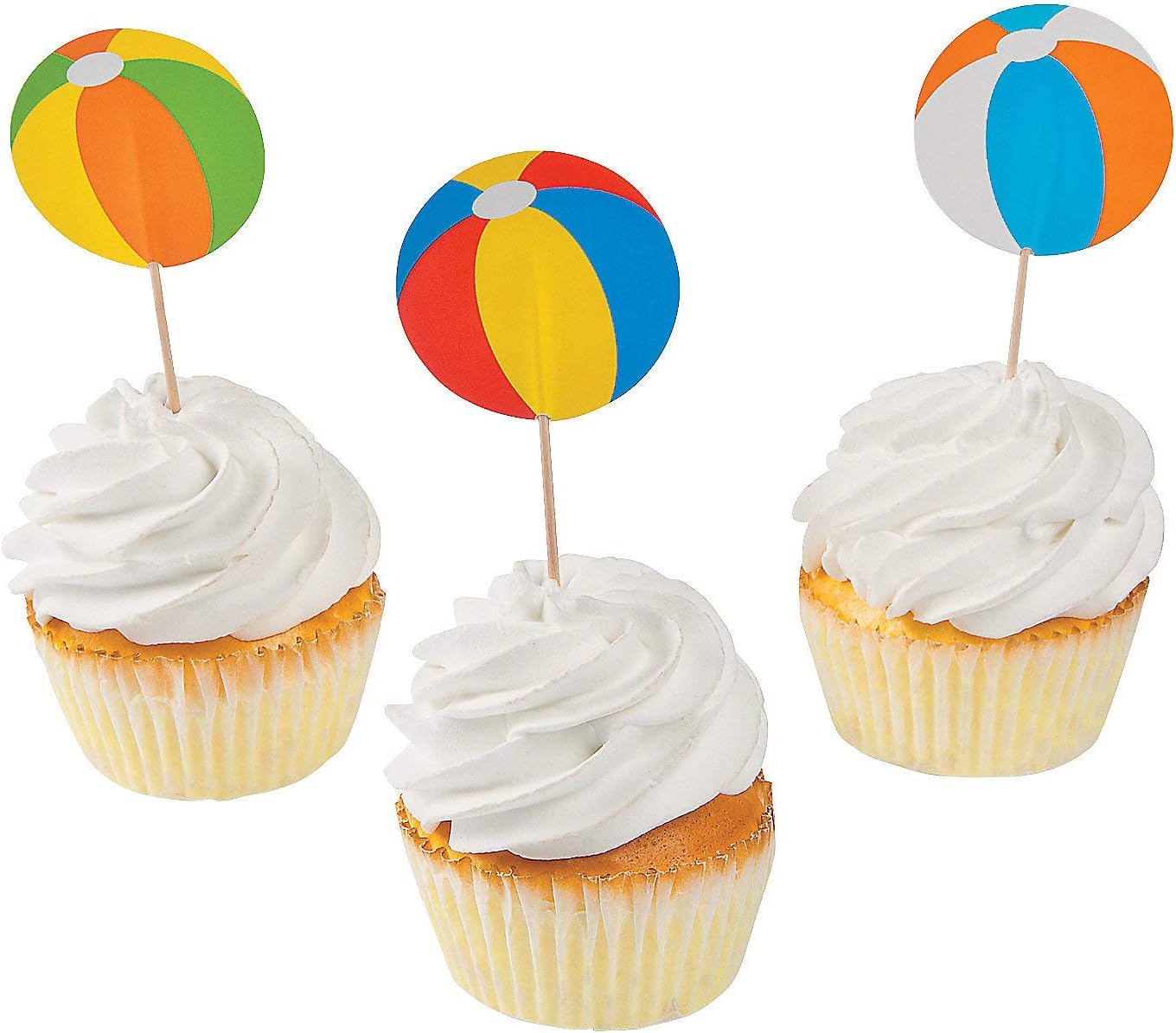 Fun Express - パーティー用ビーチボールペーパーピック (25個) - パーティー用品 - サーブウェア &amp; バ