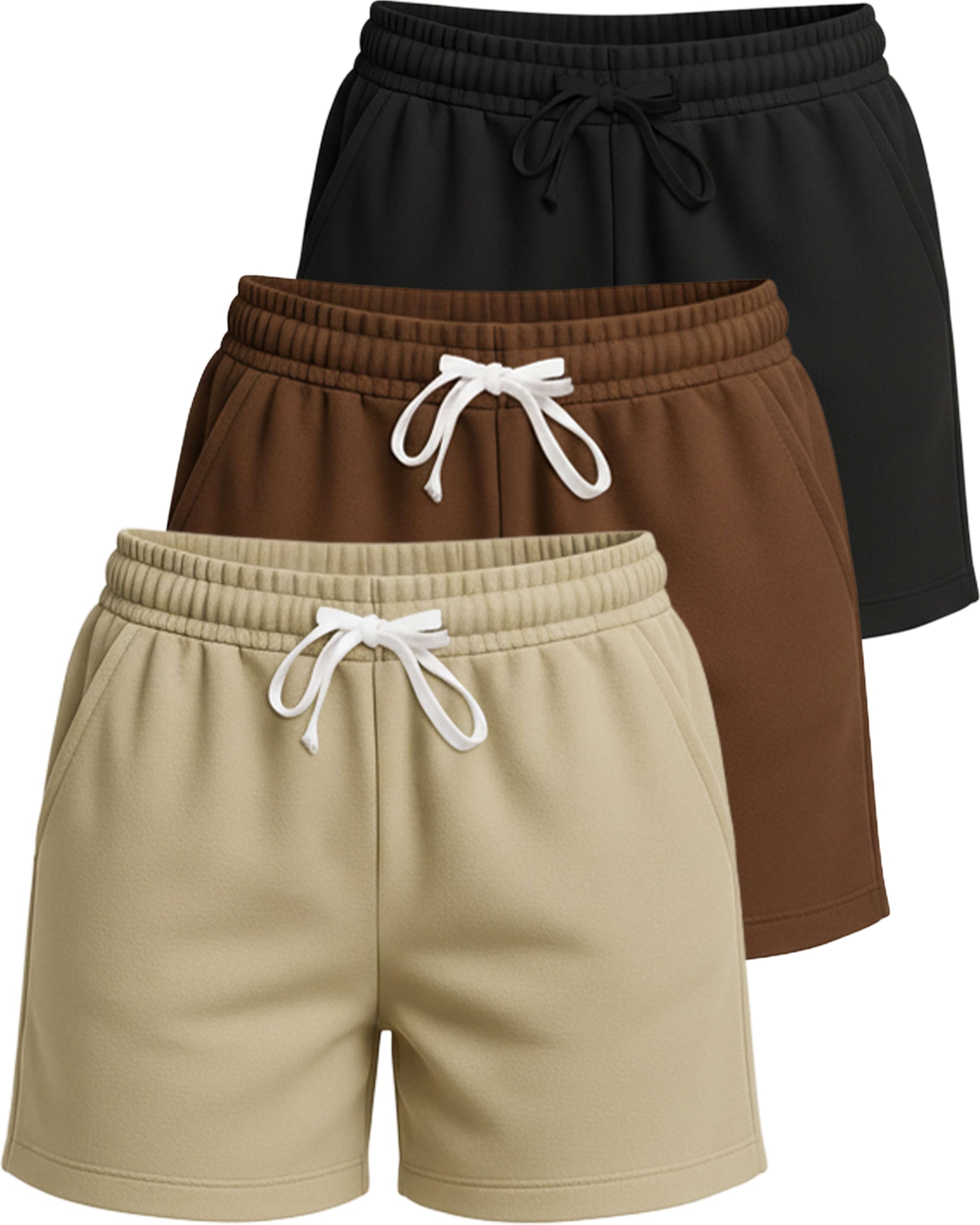 3 Pack Women's Fleece Shorts Lou
