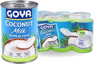 Goya Coconut Milk Unsweetened 13.5 oz Pack of 6 - Rich Creamy Vegan Keto Gluten-Free No Additives