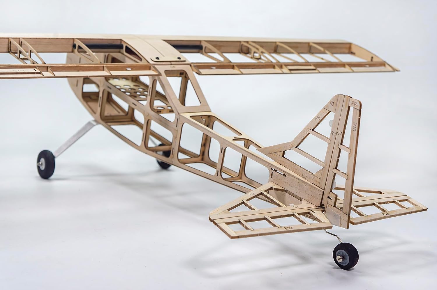 Balsa Wood Electric Training Airplane 820mm Vogee-08 Need to Build for Adults (T0504B-L10)