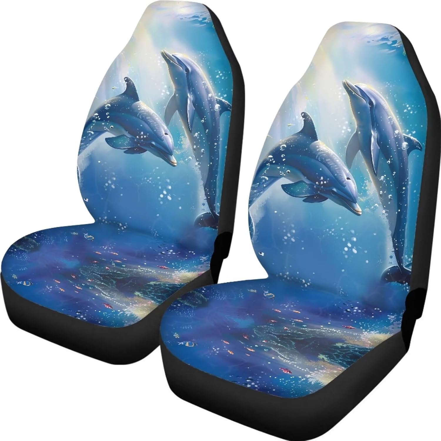 Yewattles Blue Camo Print Auto Decorative Accessories Car Front Seat Towel Covers Set of 2 Universal Fit Truck SUV Van Sedan Interior Cushion Protector Essentials