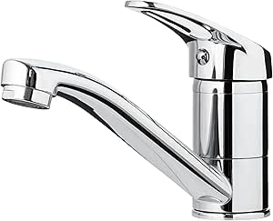 MYELECTROID Küchenarmatur Nur Kalt - 360° Drehbar, Edelstahl, Einhebelmischer Wassersparend