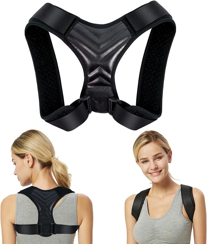 Posture Corrector for Men and Women, Adjustable Back Brace, Comfortable & Breathable Clavicle Straightener, Providing Pain Relief from Bad Posture, Waist, Neck, Back Pain (Medium)