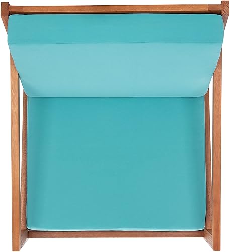 Miniatura 6 de Safavieh Colección para Exterior Vernon Silla Mecedora de Madera Azul con Cojín PAT7013Q, NaturalAgua