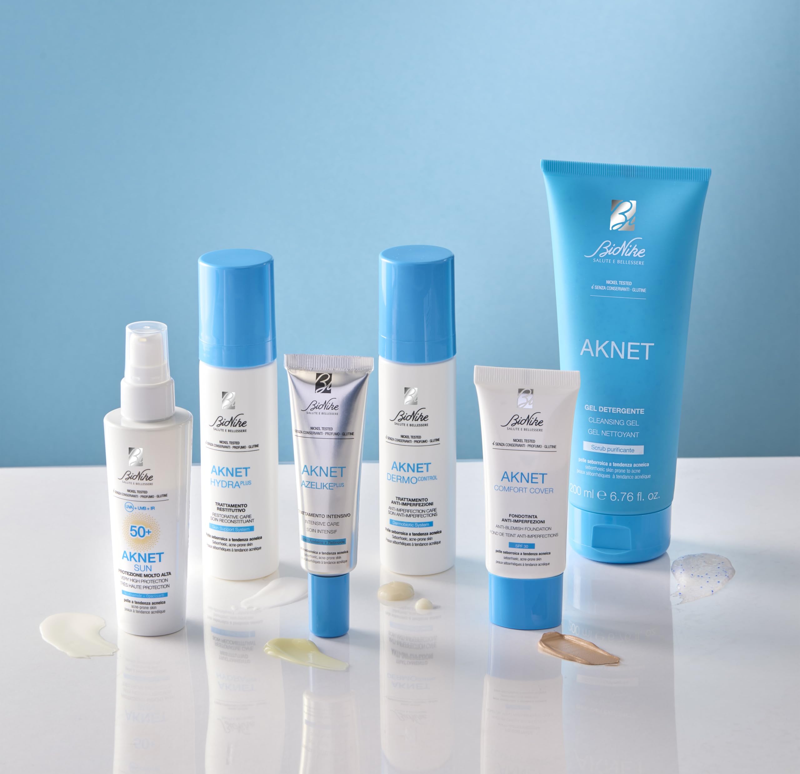 Bionike Aknet Azelike Plus - Trattamento Viso Intensivo con Acido Azelaico per Pelli a Tendenza Acneica con Punti Bianchi e Neri, Contrasta l'Infiammazione dei Follicoli, 30 ml