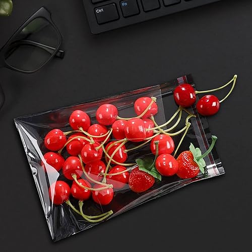 Miniatura 7 de 120 bolsas de celofán autosellantes de 6 x 9 pulgadas, bolsas transparentes para galletas, bolsas de plástico resellables, bolsas de celofán para