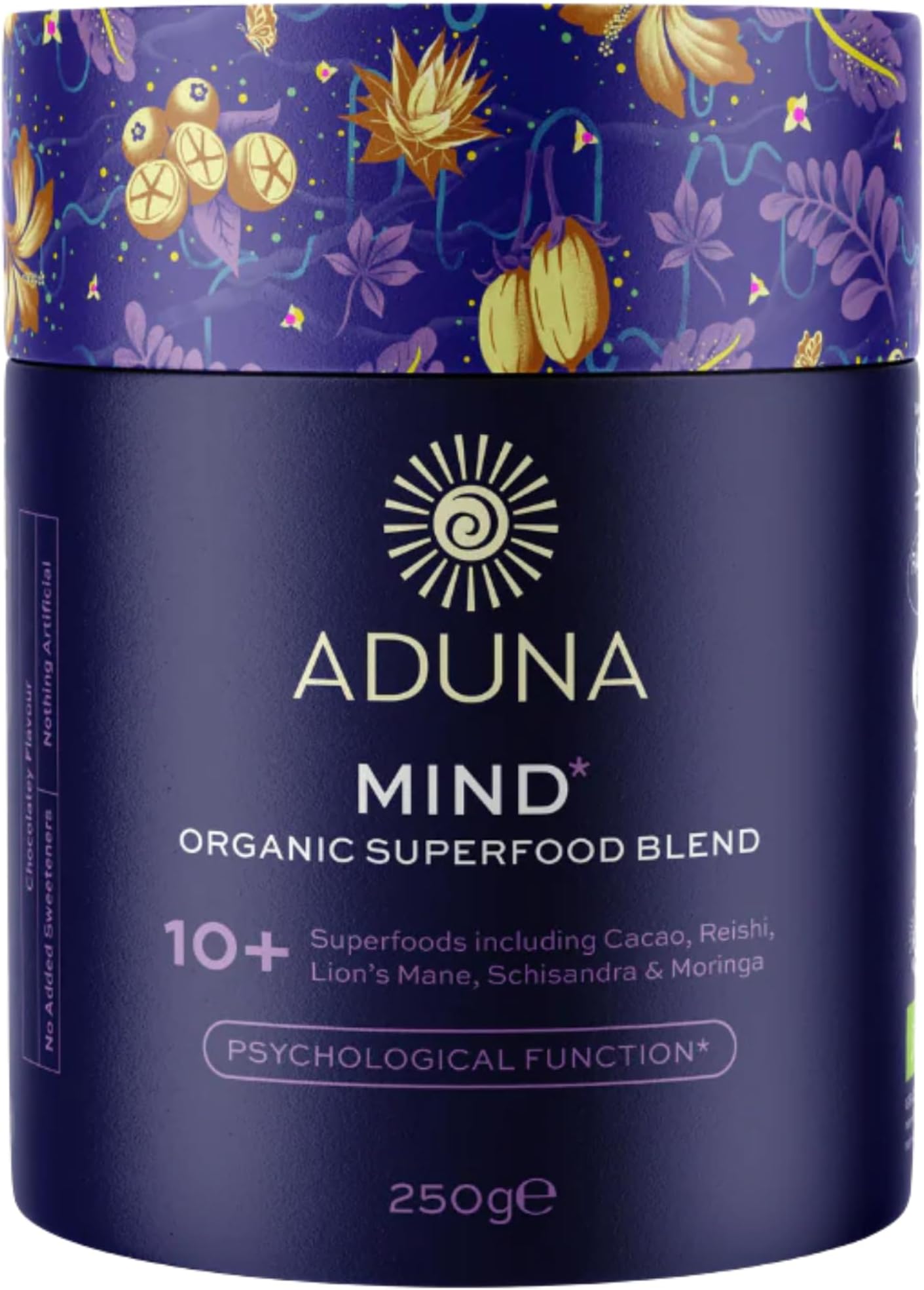 Advanced Superfood Mind Blend | 100% Organic Powder for Smoothies/Shakes & Yoghurt | 250g Resealable and Recyclable Pack