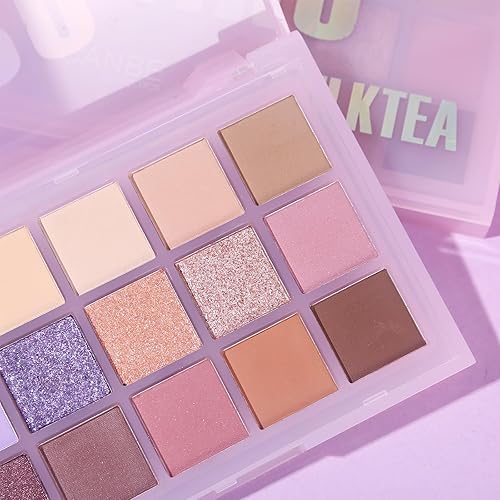 Vista 56 de UCANBE Smokey - Paleta de sombra de ojos negra, paleta de maquillaje metálica mate mate mate de 15 colores, kit de sombras de ojos gris plateado