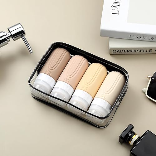 Miniatura 201 de Botellas de viaje para artículos de tocador, aprobados por la Tsa, recipientes de tamaño de viaje de 3 onzas, sin BPA, a prueba de fugas