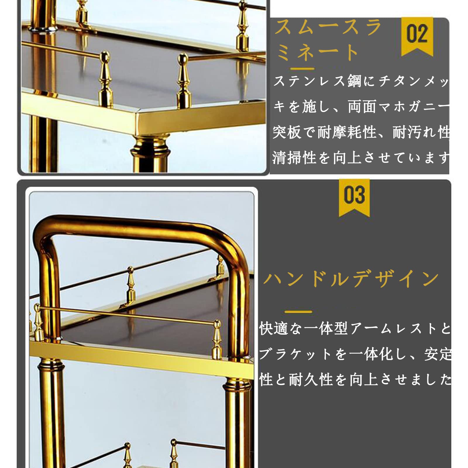 ステンレスワゴン 3段 キャスター付き キッチンワゴン 90cm業務用B777 楽天市場】キャスター付き ステンレス ワゴン シングルハンドル
