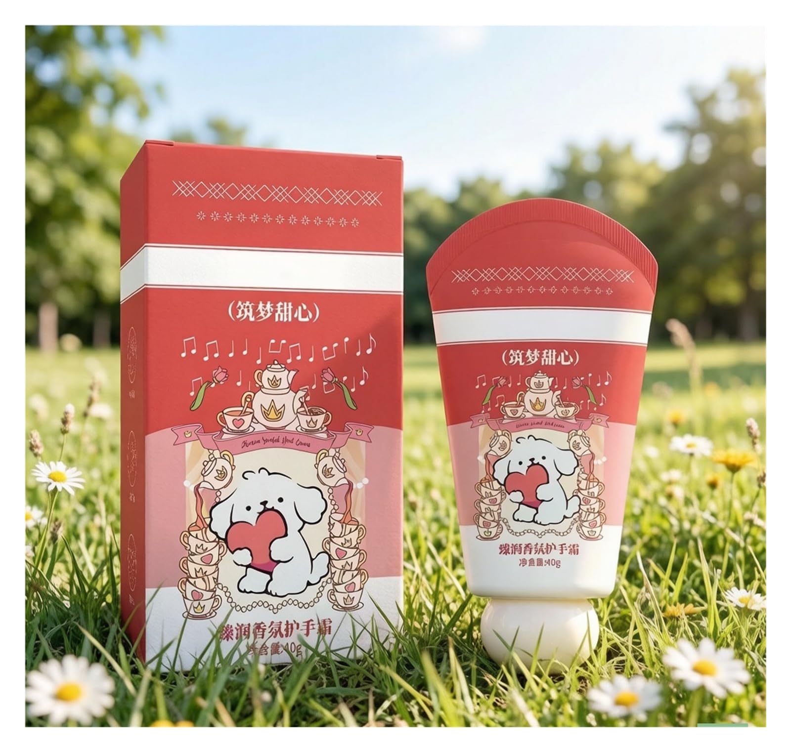 Crema for le mani profumata Zhenrun 40 g | Migliorare la ruvidità, lo sbiancamento e lo schiarimento e l'allattamento quotidiano.(2pcs)