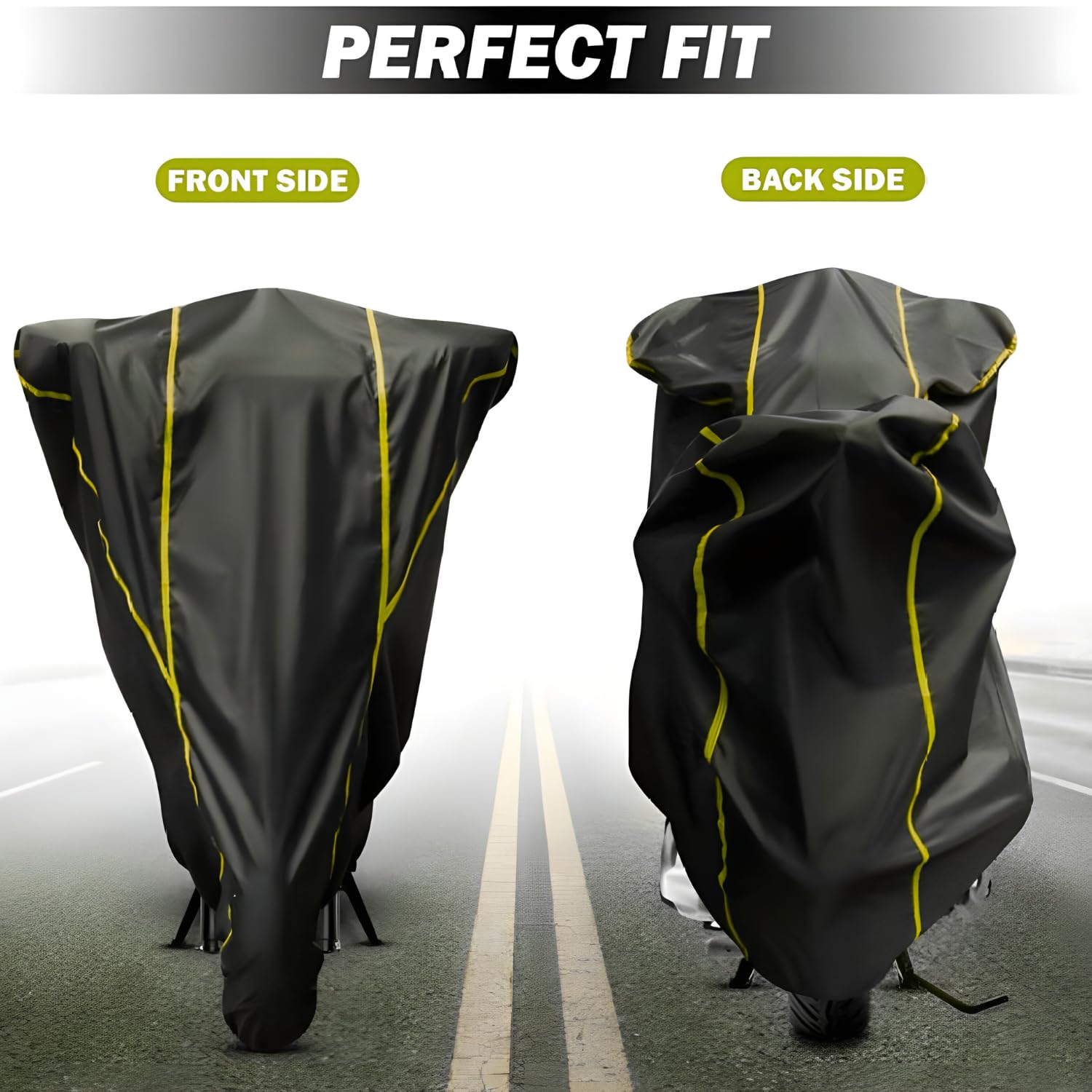 FAVY Waterproof Bike Cover Compatible with Hero Xtreme 125R | Dust Proof & UV Protection Bike Body Cover | Wind Proof Elastic Bottom Motorcycle Cover 2