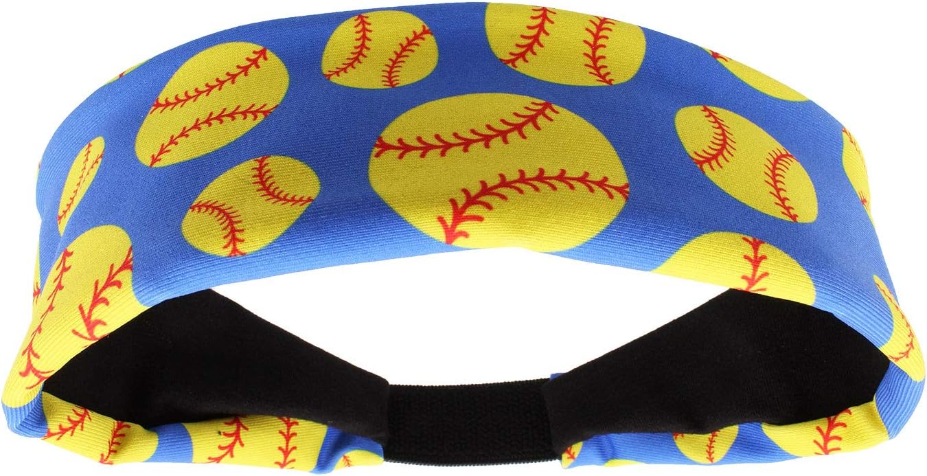 MadSportsStuff Crazy Softball Headband with Softball Logos