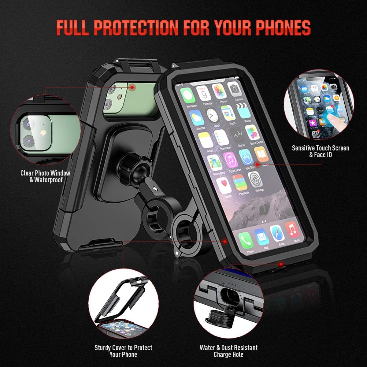 LUROON Motorbike Phone Holder Waterproof - Image 5