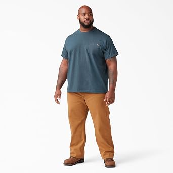 تي شيرت رجالي من Dickies بأكمام قصيرة ومغطى بالجلد وثقيل الوزن
