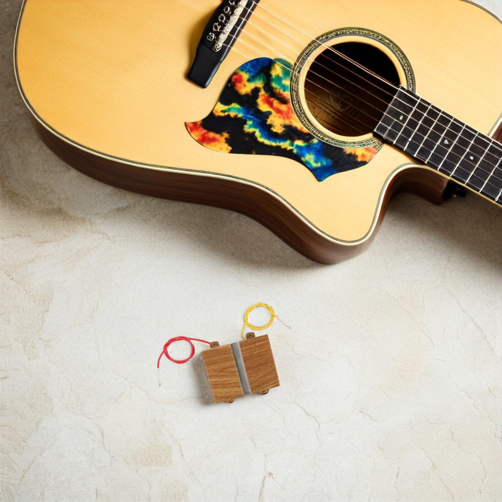 FRCOLOR 2pezzi Pickup in Metallo per Chitarra Elettrica Mini Pickup al Manico Ponte Doppia Bobina Set Ricambio per Chitarra Accessori Pratici per Studio e Performance Live