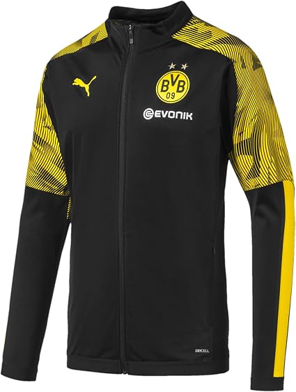 PUMA BVB Poly Jacket with Evonik Logo Chaqueta de Entrenamiento, Hombre,  Black-Cyber Yellow, L : Amazon.es: Ropa