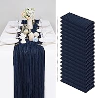 Vista 304 de Showgeous 10 Pack Baby Pink Cheesecloth Table Runner 10FT Long Semi-Sheer Gauze Table Runner Boho or Rustic Wedding Decor for Wedding Decor Arch