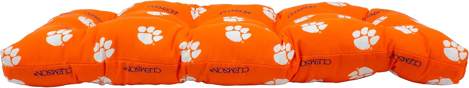 College Covers Comfy Loveseat Settee Cushion, 46 in x 20 in x 3 in, Clemson Tigers