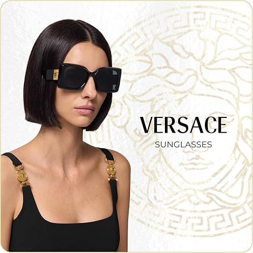Miniatura 3 de Versace VE4474U - Lentes de sol rectangulares para hombre y mujer + paquete con kit de gafas de diseño iWear de cortesía