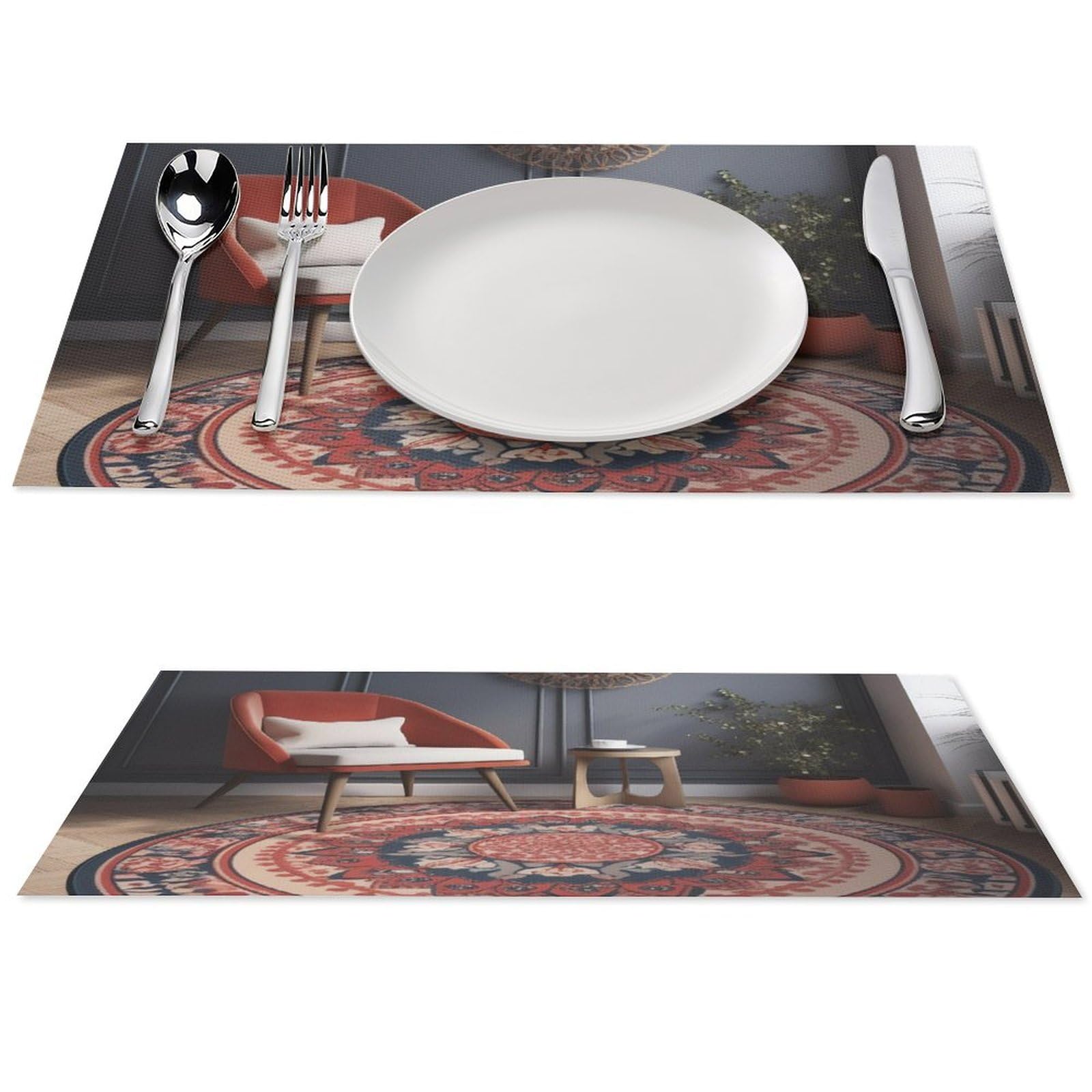 Set de table facile à nettoyer fini les taches lot de 4 PVC antidérapants