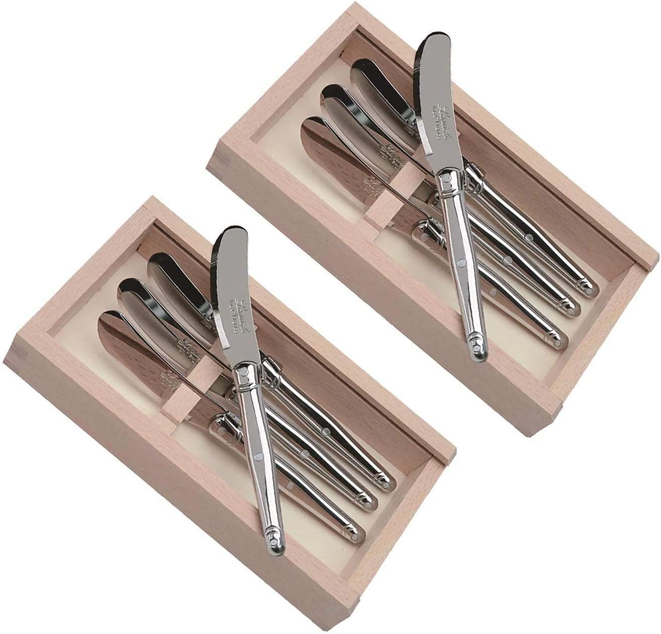 (D) Cheese Spreaders Set of 4 Stainless Steel Cutlery Set 2 PACK
