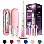 Wagner Stern WT8900 Series Electric Toothbrush - Whitening & Pressure Sensor, 5 Modes, 3 Intensities, 8 Soft Brush Heads, Rechargeable, Travel Case Included