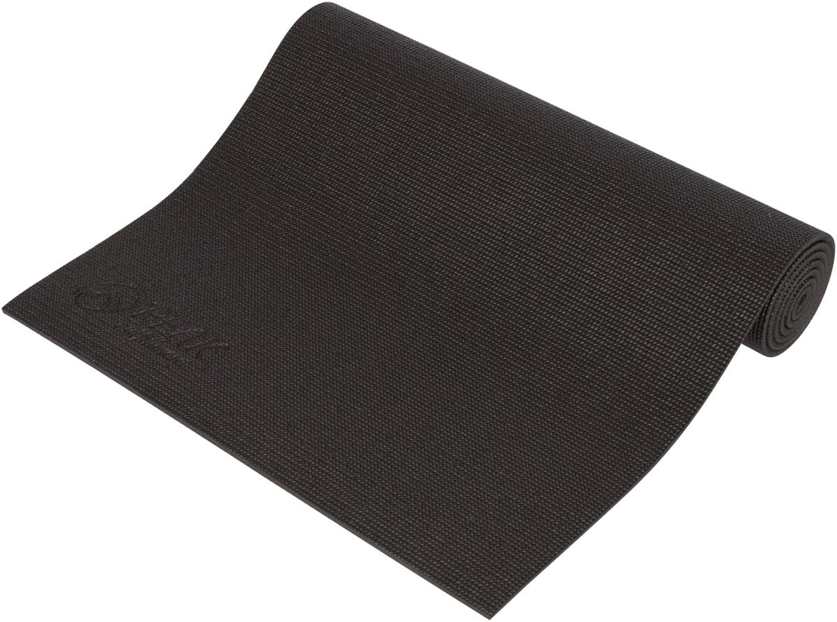 8mm Memory Foam Yoga Mat with Carrying Strap, 76 Inch - Black