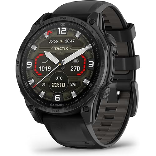 Garmin tactix® 8 47mm, AMOLED Display, Premium Tactical GPS Smartwatch, Includes Applied Ballistics Ultralight™ Solver, Renewed