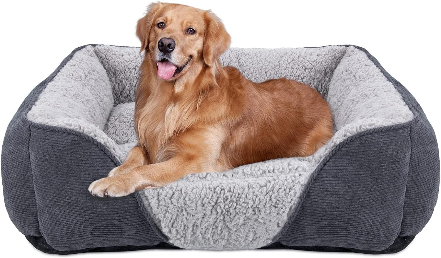 JOEJOY Cama para Perros Grandes, Cama Perro Lavable y Esponjosa, Cama para Mascotas para Perros Grandes, Camas Antideslizantes para Perros(XL 89x63x23cm)