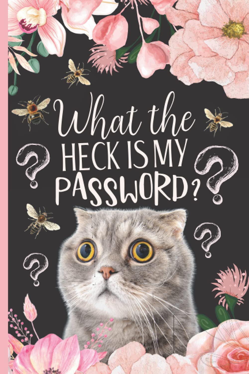 Password logbook - What the heck is my password: Funny Alphabetical Internet Password And Username Organizer With Phone Number Section & Notes Pages.