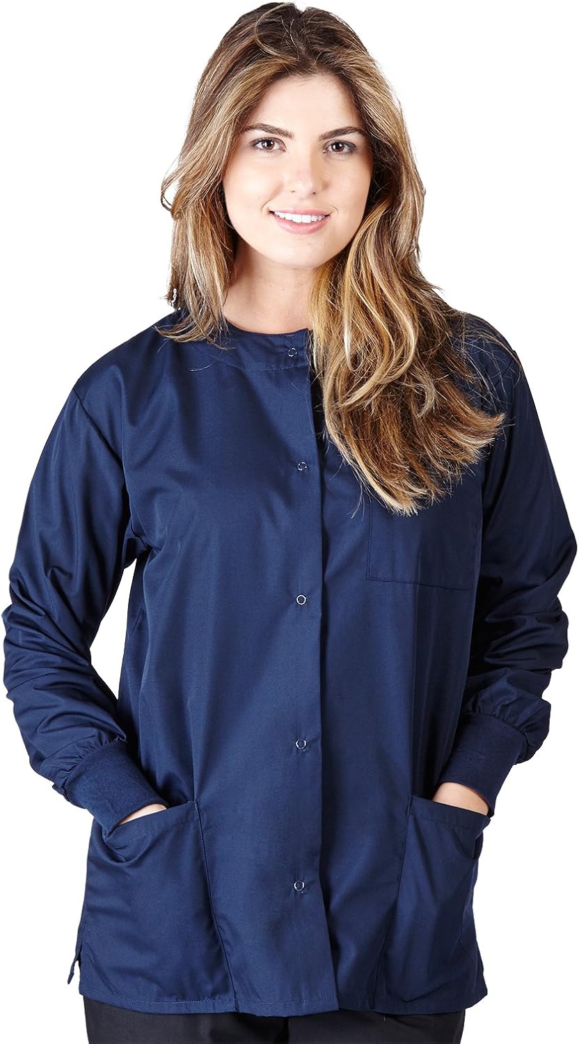 M&M SCRUBS Women's Scrub Jacket Warm Up Lightweight Medical Scrub Jacket - Pack of 3 Set