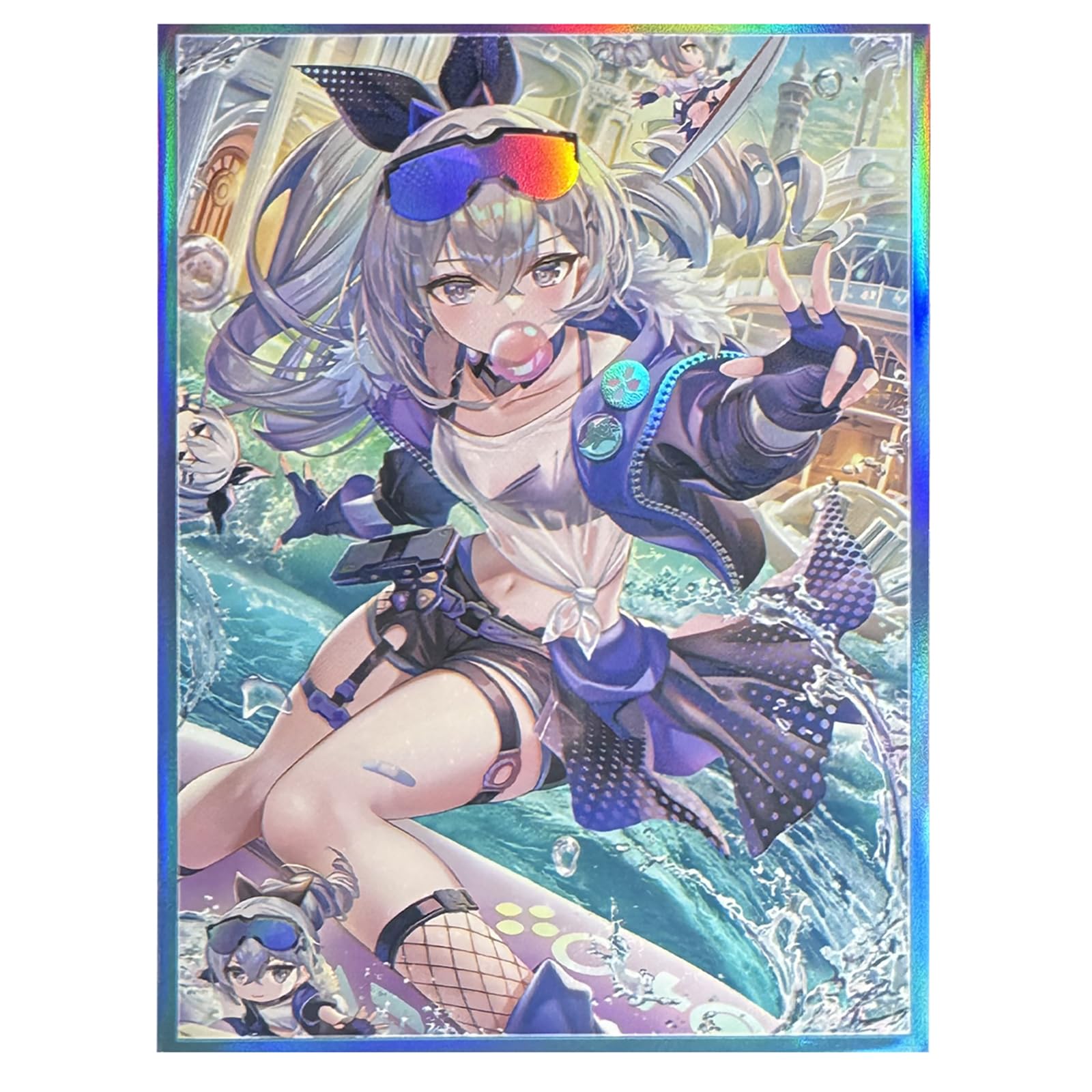 custom anime card sleeves Amazon.com: 60 PCS Holographic Anime Card Sleeves for MTG 67×92mm Cartoon Trading  Card Sleeves Card Protector for PTCG Cards Sports Cards : Toys & Games