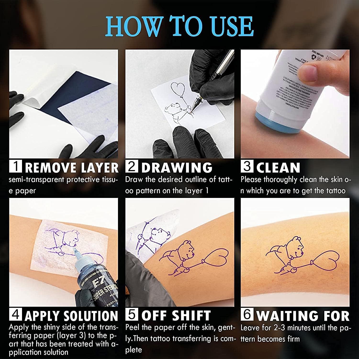 Tattoo-Transferpapier 50 Blatt A4 – 4-lagig, Für Professionelle Schablonen, Thermo-Transfer