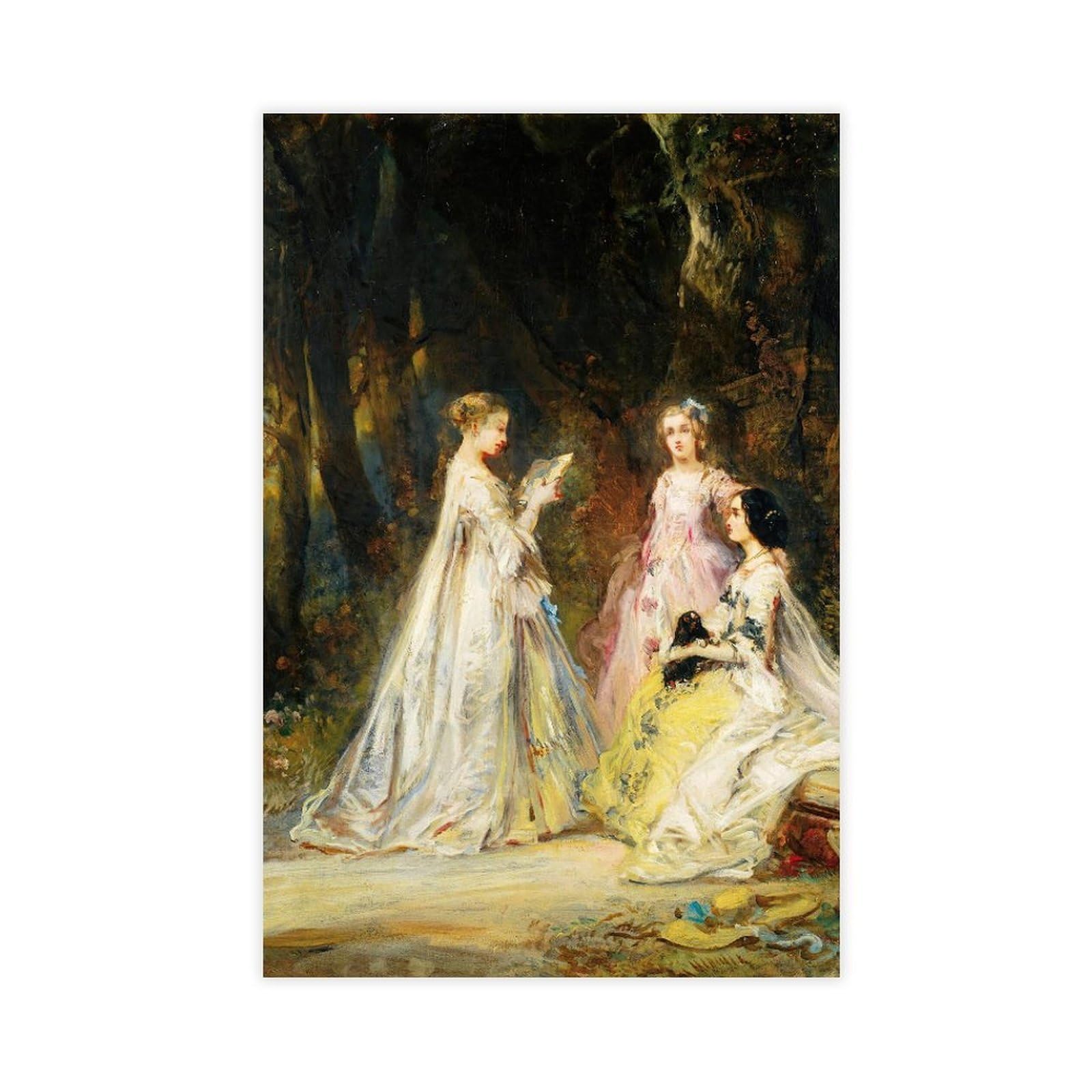 JFECTH Reading in The Park Canvas Poster for Living Room Decor Gift