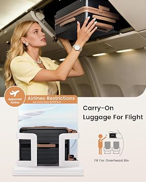 LOVEVOOK Hardside Carry On Luggage 22x14x9 Airline Approved, Small Suitcase