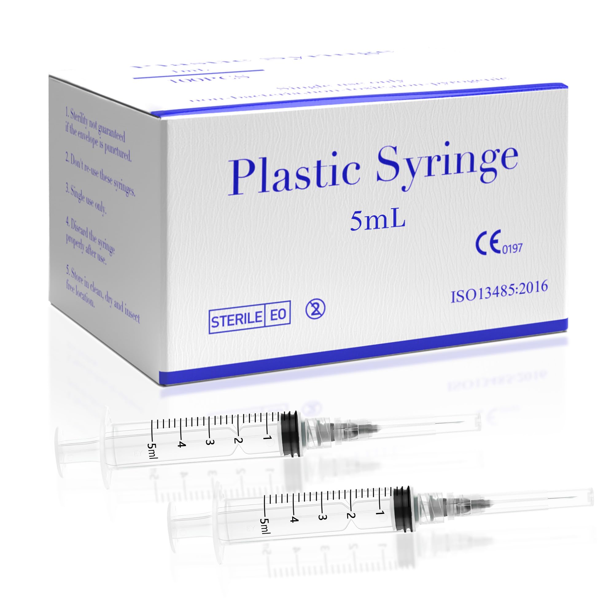 100 Pack 1mL 27Ga 1/2 Inch 13MM Lab Syringe Tools, Individually Packed — Amazon image 14