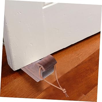 SHOWERORO Rustic Door Stopper Wedge Wooden Doorstop for Home Decor Nail Door Wall Protector for Preventing Slamming