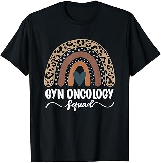 Gyn Oncology Squad, Leopard Rainbow Gyn Oncology Nurse T-Shirt