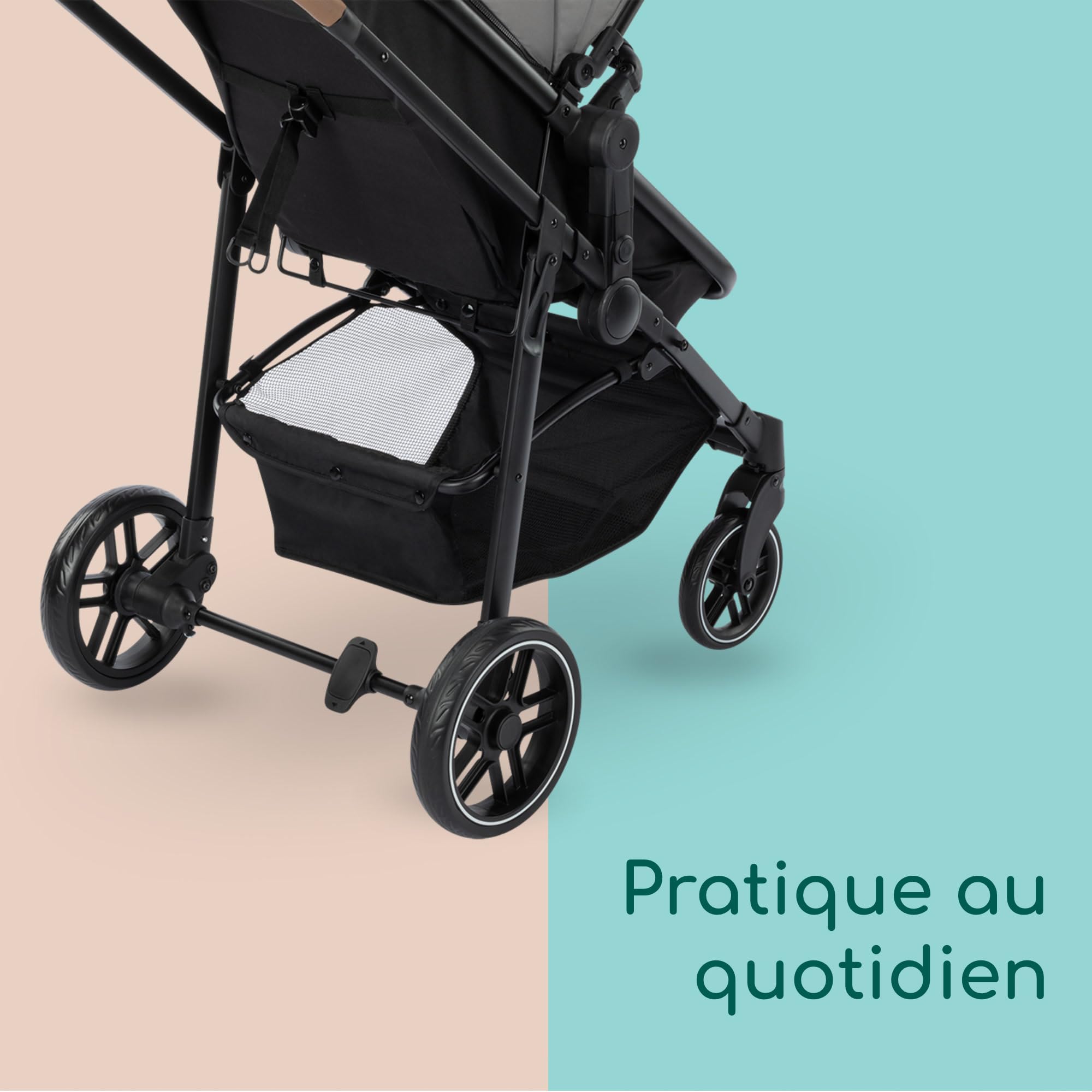 Bebeconfort Haze Trio Lux, Poussette 3-en-1 Avec Siège Auto Bébé (i-Size), 0-4 ans (max. 22 kg), Unité de Siège 2-en-1, Position Allongée, Pliage Compact, Poussette Trio Légère, Tinted Grey