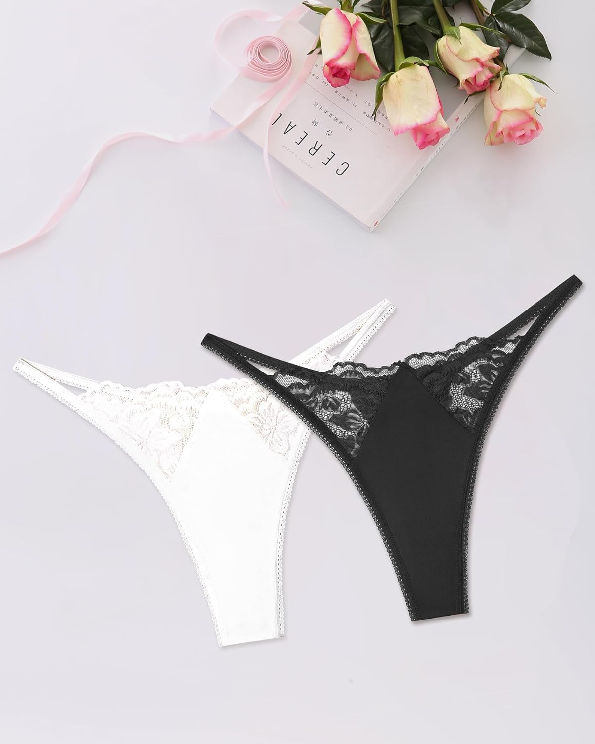 G-String Thongs for Women Lace Thongs Black Thongs for Women Panties - Image 7